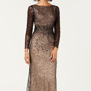 Adrianna Papell Sequined Formal Gown Size 8